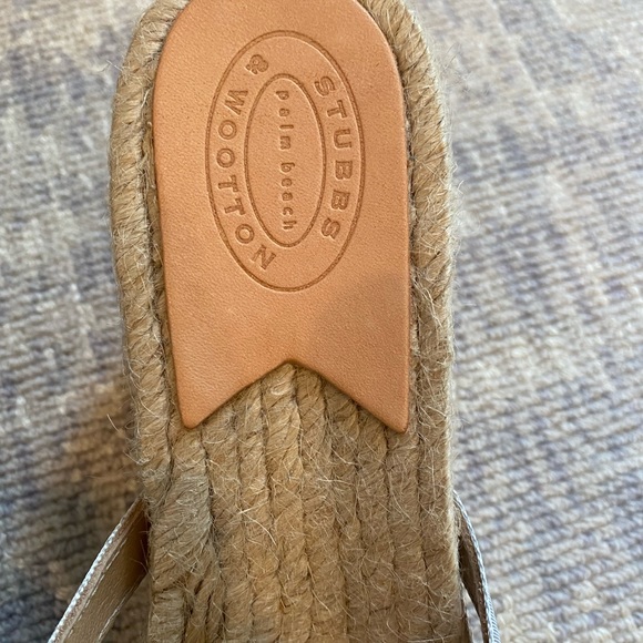 Stubbs & Wootton “Kelly”jute wedge. - Picture 5 of 7
